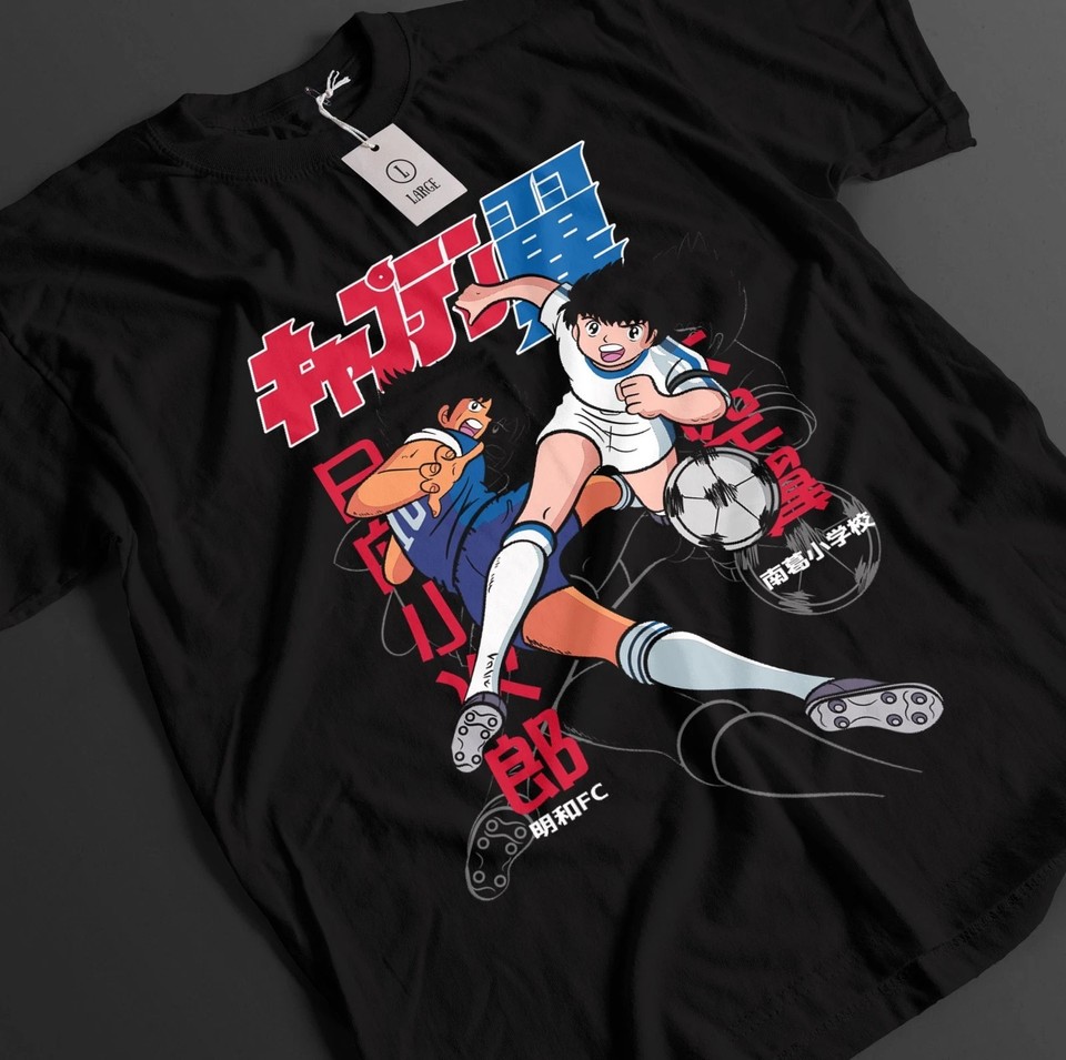 T-shirt Captain Tsubasa Manga Football - Unisexe, Coton, Nombreuses Tailles (S à 5XL), Neuf Avec étiquettes