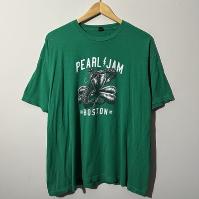 Pearl Jam Boston Snake T Shirt Size XXL Green Band Tee Double Sided