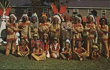 Peterborough, Canada Ojibway Indians, Ontario Chrome Original Vintage Postcard