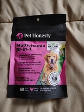 1 Bag Pet Honesty Multivitamin 10 In 1 For Dogs 60 Tasty Chews Food Supplement