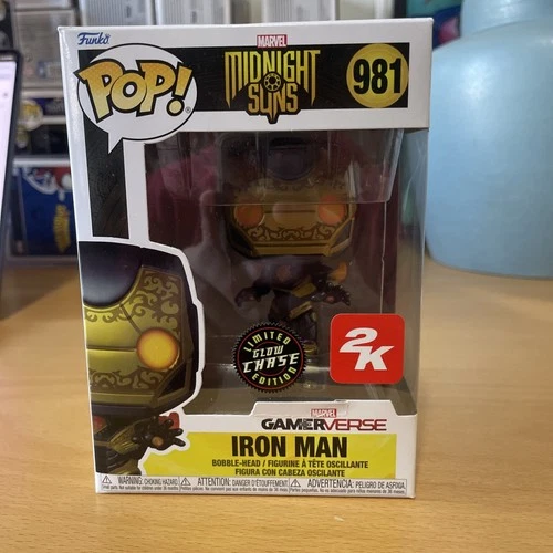 Funko Pop Iron Man 981 Midnight Suns Marvel Glow In The Dark Limited Chase 2K
