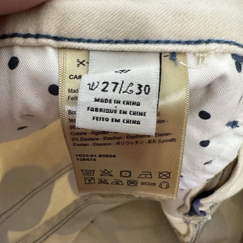Maison Scotch Le Voyage Legging Women’s White / Blue Skinny Leg Pants size 27 - Picture 8 of 10