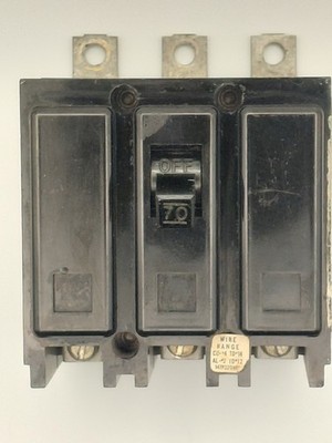 Westinghouse Ba3070H, 3 Pole 70 Amp Breaker