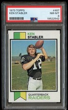 1973 Topps KEN STABLER #487 Rookie Card RC - PSA 8