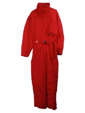 Belfe Damen Skianzug Gr. 50/L Rot Einteiler Retro Vintage Overall