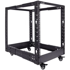 NavePoint 4-Post Open Frame Racks 19-inch Standard, Adjustable 22"-40", Square