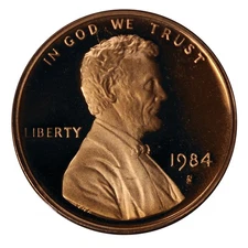1984 -S Lincoln Memorial Cent Gem Proof Single Coin