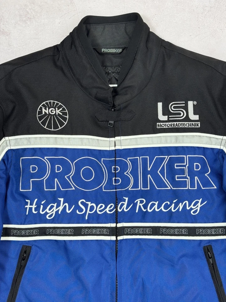 Probiker High Speed Racing Moto Jacket NGK Castrol LSL size Large - Image 3 of 4