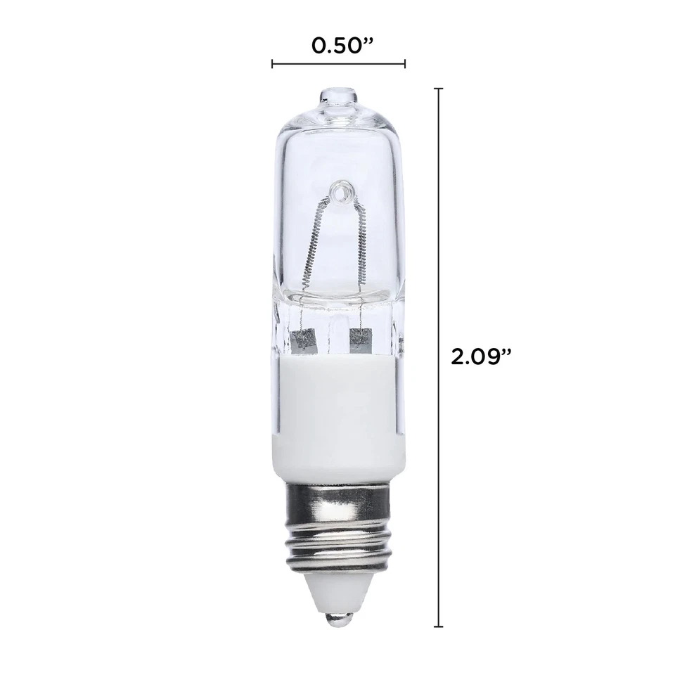24pk 75 Watt T4 Clear 1250L Mini Candelabra Base E11 120 Volt 75JD SHIPS FREE - Image 4 of 4