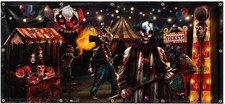 Evil Clowns Carnival Banner 65 x 33.5 Halloween Party Decorations. NEW