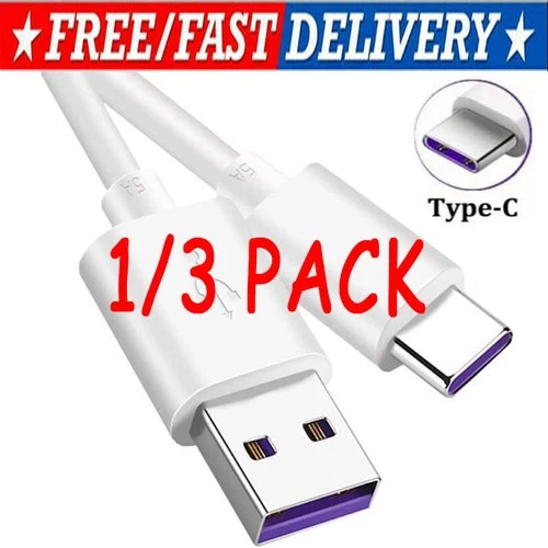 USB Type C Data Cable 5A Fast Charging USB-A to USB-C Charger Cord For Phone