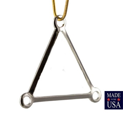3 Loop Silver Plated Open Triangle Pendant Connector (4) mtl203C