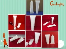 25pcs Cosmetic Tube White Cleanser Plastic  Container 5/10/15/20/30/50/100ml