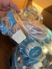 BLUE RETRO MONO HEADPHONE TELEX 610-1 1/4" PLUG Vintage AQUA Metal U.S.A Made