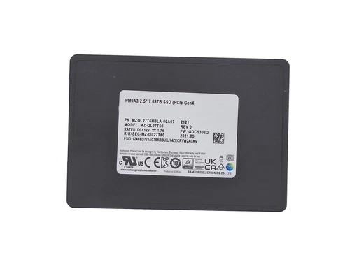 Samsung PM9A3 7.68TB PCIe Gen4 PCIe NVMe U.2 SAS SSD MZ-QL27T60