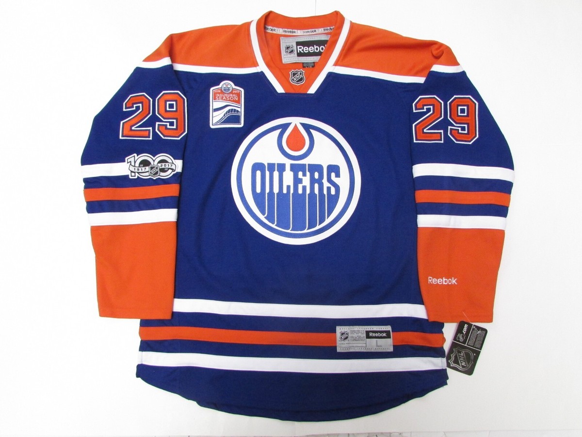 DRAISAITL EDMONTON OILERS HOME NHL 100th ANNIVERSARY REEBOK