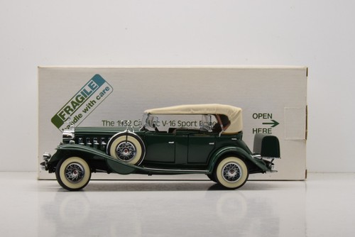 CADILLAC V-16 SPORT PHAETON 1932 DANBURY MINT 1/24 NEUF EN BOITE - Imagen 2 de 12