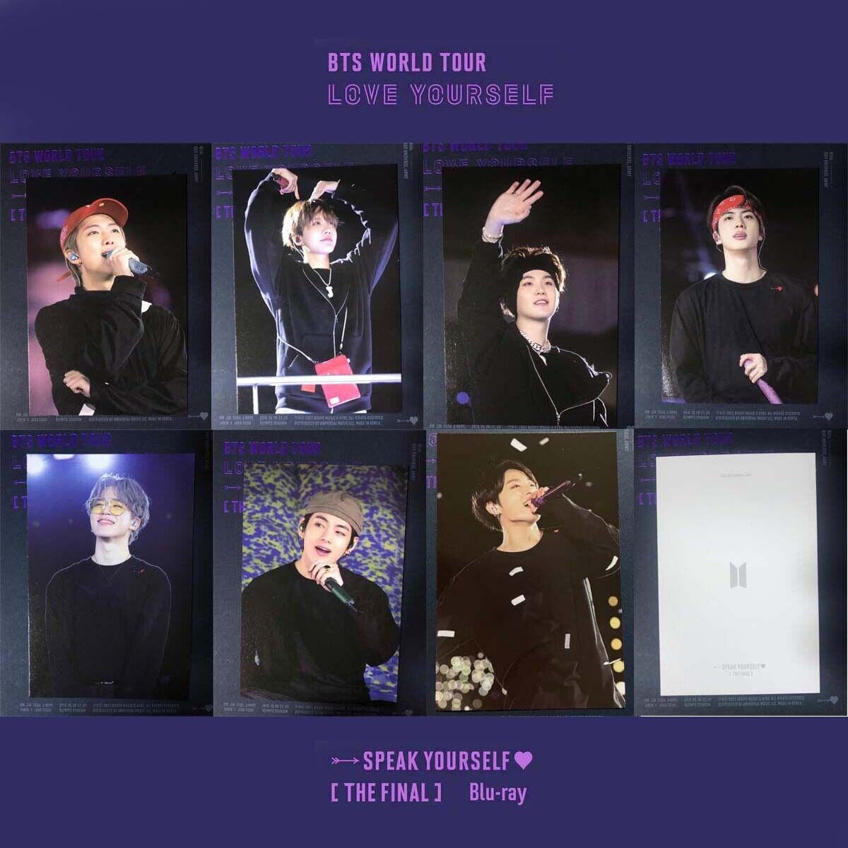 BTS WORLD TOUR LOVE YOURSELF:SPEAK YOURSELF FINAL Blu-ray Official Post  card eBay