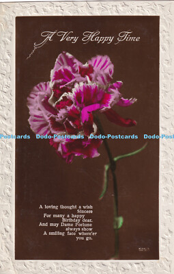 R355471 A Very Happy Time Purple Flower RP 1929