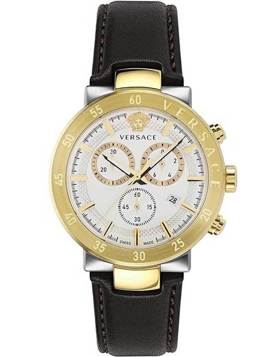 VERSACE VEPY01321 Urban Mystique クロノ 腕時計 Gold 関税込 Versace VEPY01321 Mens Watch Urban Mystique Chrono 44mm 5ATM