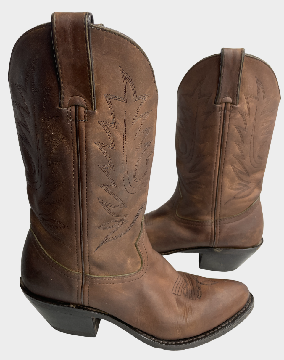 Durango RD4112 Chocolate Brown Leather Cowgirl Western Boots Women's 7.5 M