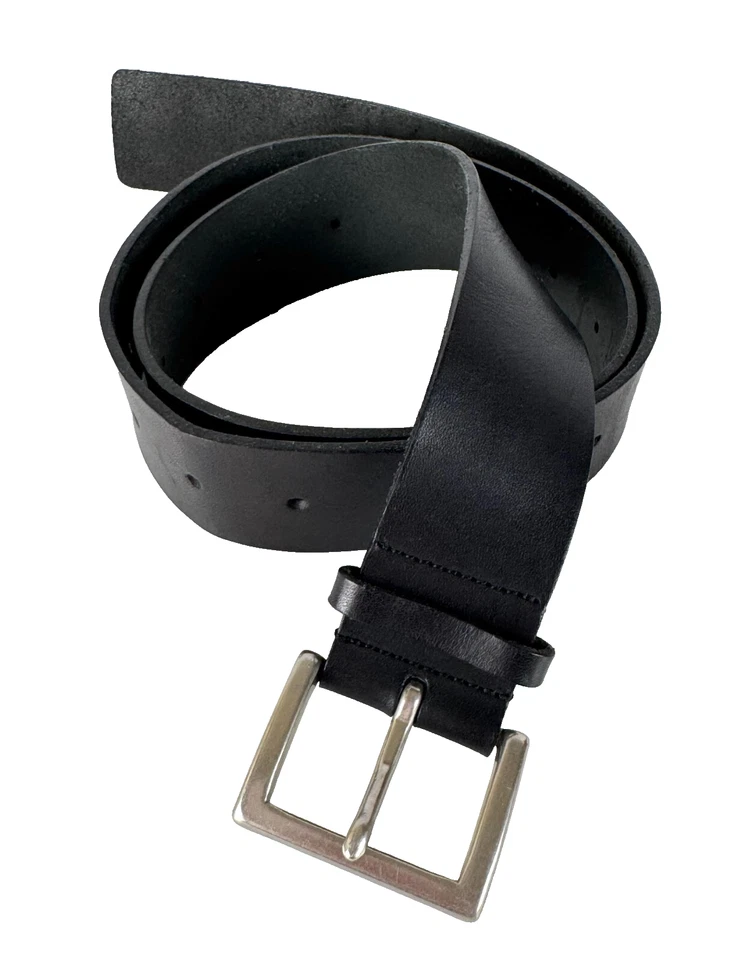 Yohji Yamamoto Y's 均码黑色皮革礼服腰带银色扣可调节 — 第 3/4 张图片