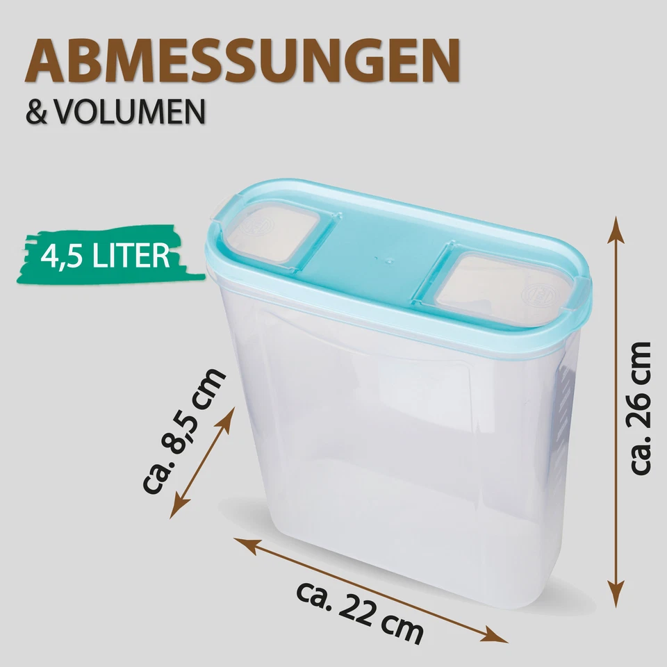 Vorratsdosen 4,5 L Müslispender Schüttdosen Müslidosen Frischhaltedosen BPA frei - Bild 2 von 4