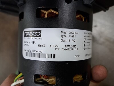 FASCO 70623861 Draft Inducer Blower Motor Assembly 70-24033-01-13