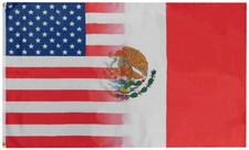 3x5 USA Mexico Fade Premium Quality 100D 3'x5' Woven Poly Nylon Flag Banner