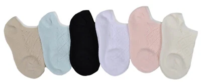 WB SOCKS 6 pairs of Girls Trainer socks - Age 4-5 Years