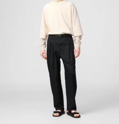 ASK availability first) UNIQLO Tuck wide pants new | eBay