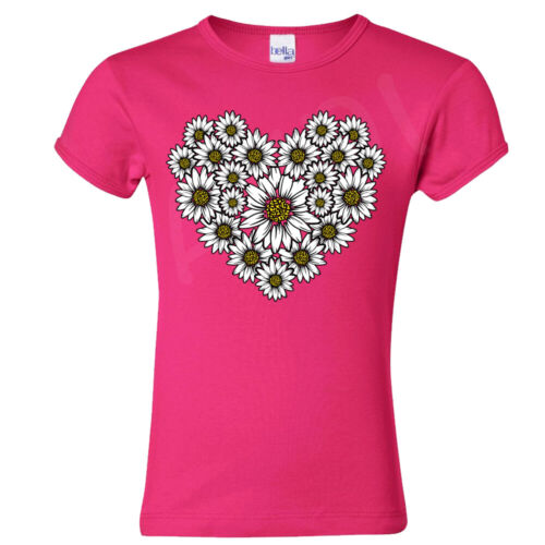 🔥 Heart Of Daisies Youth Girls T shirt Daisy Flower Girl love nature kids tee - Picture 7 of 7
