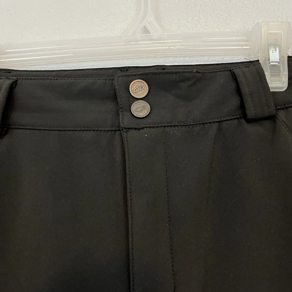 CB Sports Black Zipper Pockets Lined Ski Pants Size Large  - Image 2 of 4