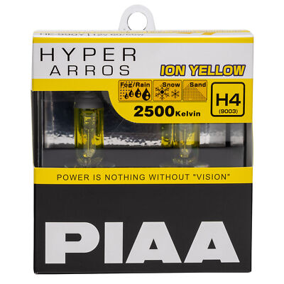 PIAA Hyper Arros 2500K Ion Yellow Headlight H7 Bulbs - Pair (Motorsport)