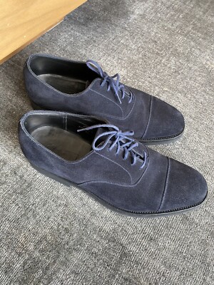 J.M. Weston 300 Navy Suede Oxfords Men's Sz 8UK | eBay