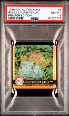 READ PSA 8 NM-MT POKEMON ACTION FLIPZ PREMIER EDITION 5 IVYSAUR