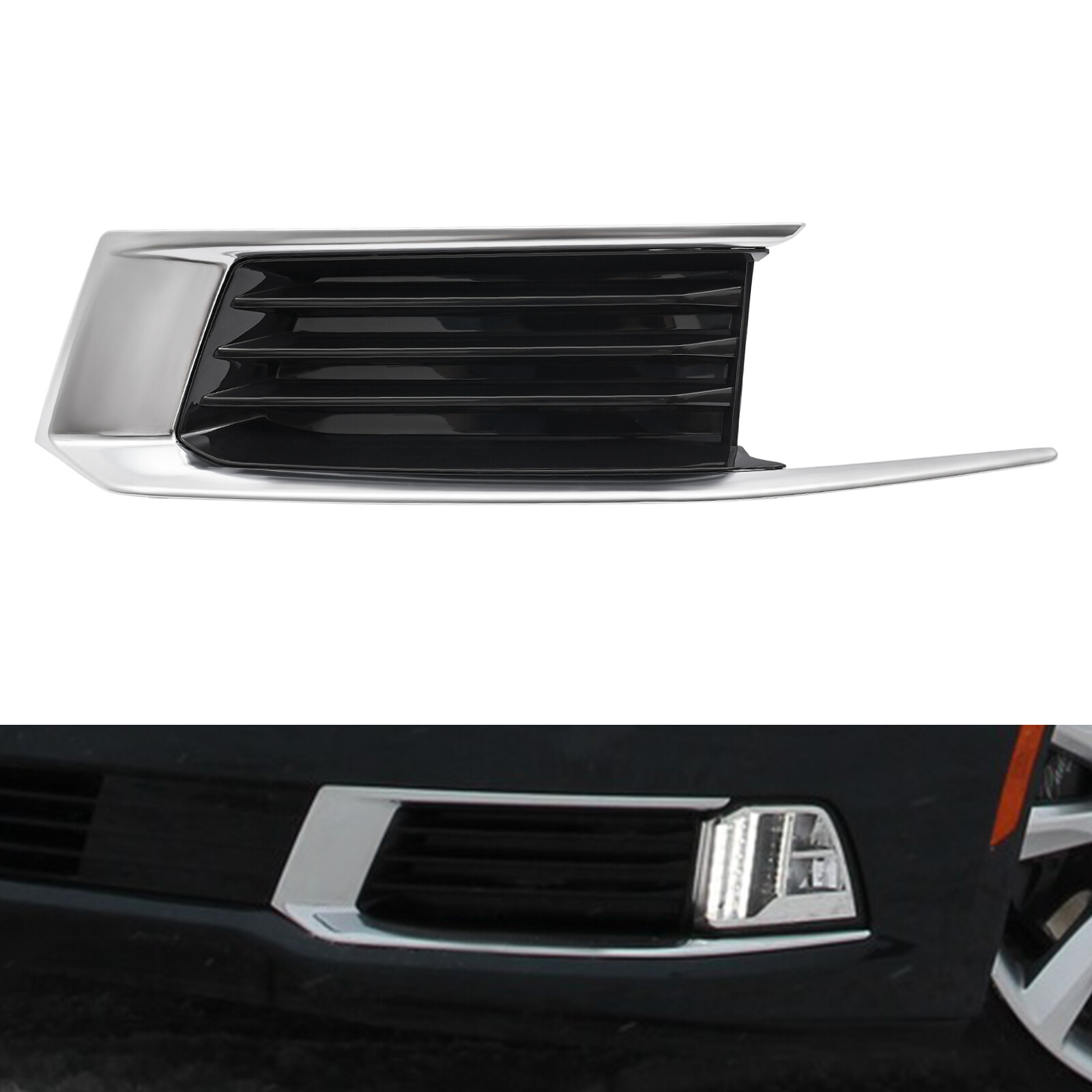 Front Fog Light Cover Bezel Chrome Trim Fit For Cadillac XTS 2018-2019 Left Side