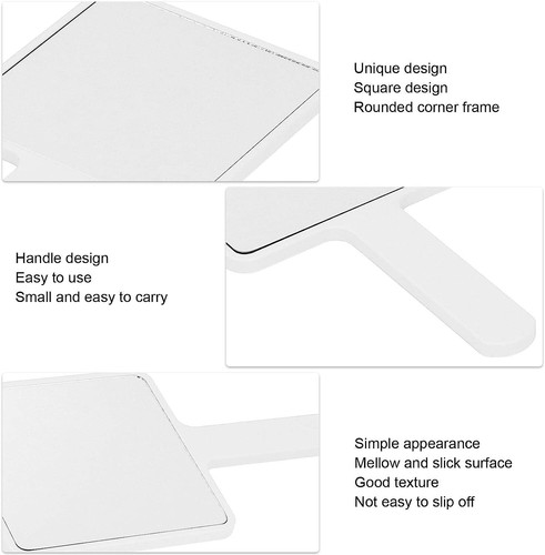 Square-Shape Hand Mirror Held Vanity Mirror Standing Makeup Dresser Mirror NEW - Picture 40 of 78