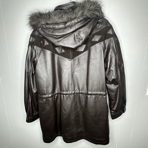 Giacca cappotto donna 100% pelle vintage collezione Liz Phillips taglia XL western - Foto 4 di 14