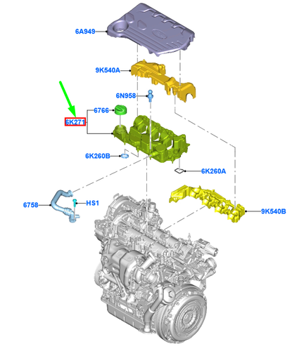 Couvercle de culasse FORD KUGA MK3 2524813 NEUF ORIGINE | eBay
