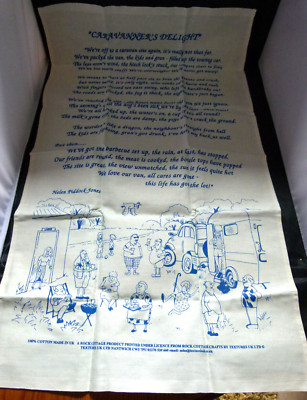 Oldtimer Caravanners Delight Geschirrtuch Wohnwagen Gedicht lustig Must Have