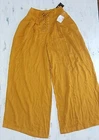 Forever 21, Women's High Rise Wide-Leg Pants, Sunset Gold Large