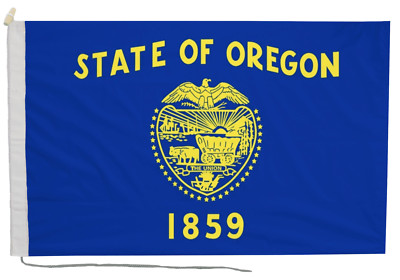 Oregon Flagge mit Seil und Knebel - handgefertigt in Großbritannien