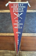 1962 Los Angeles Dodgers Los Angeles Angels Grand Opening Dodger Stadium Pennant