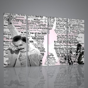 Quadro Moderno Freddie Mercury 90x120 Milena Barberis Pop Art Street Art Freddie Mercury