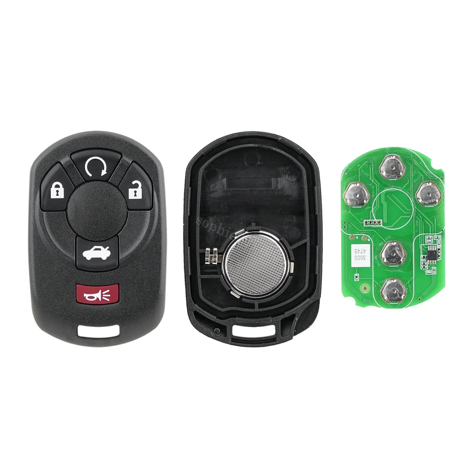 2 Replacement For 2005 2006 2007 Cadillac STS Smart Remote Key Fob M3N65981403 - Image 3 of 4