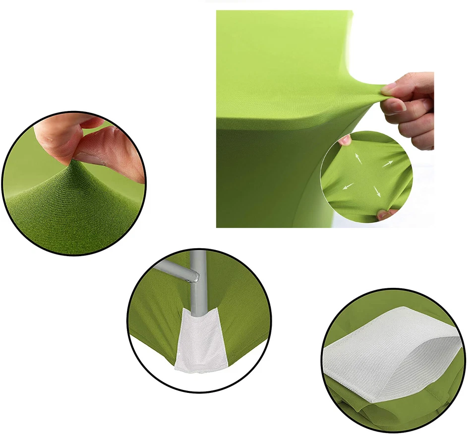 8FT Spandex Stretch Fitted Table Cover Cloth for Folding Table Wedding Party NEW - Image 2 of 3