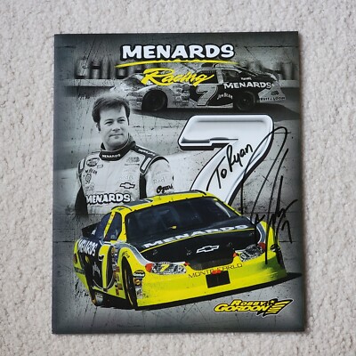 NASCAR Cup Series Robby Gordon #7 Menards Hero Card Autographed