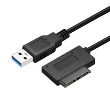 USB 3.0 to 7 6 13Pin Slimline SATA Cable for DVD/CD-ROM for HDD Drive Adapter