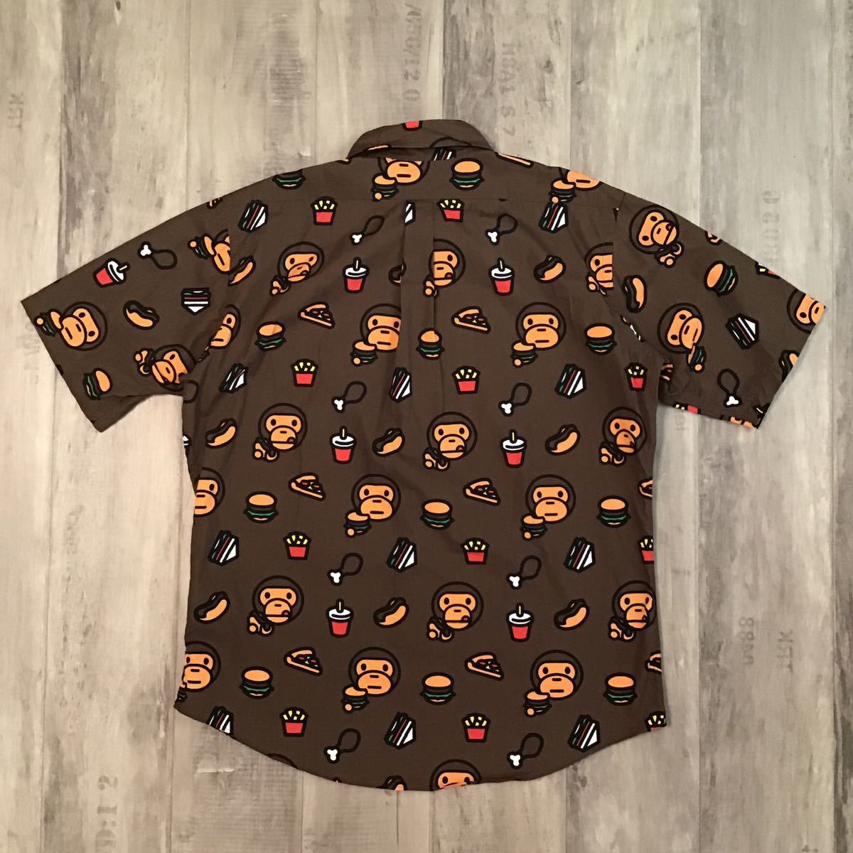 BAPE Milo short-sleeved shirt a bathing ape NIGO Brown Size M | eBay